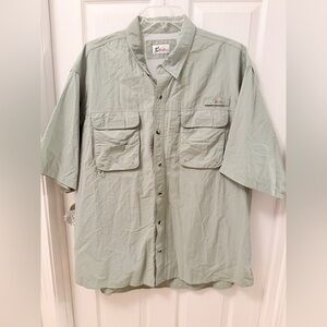 World Wide Sportsman Fishing Gear short sleeve  olive shirt Sz 3x VENTED AJ